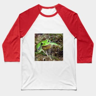 r673/  A Kind Frog Palmé -Grenouille verte palmé  " simply life " to Okaio Créations - Olavia-Olao Baseball T-Shirt